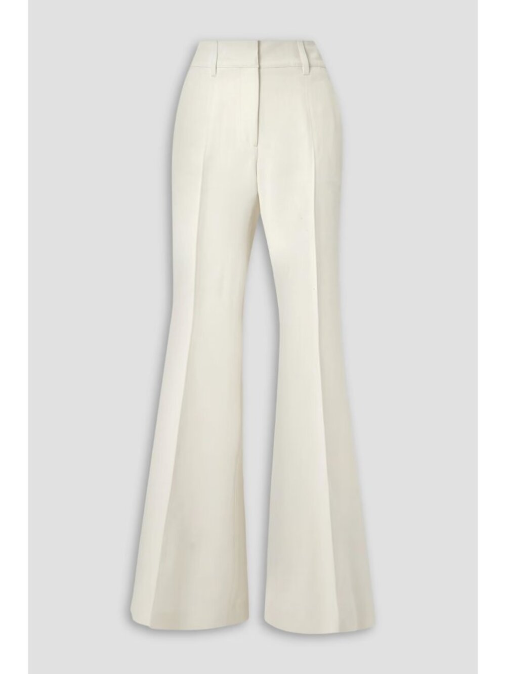 GABRIELA HEARST Rhein silk and wool-blend flared pants sz 42 Ivory Trousers
